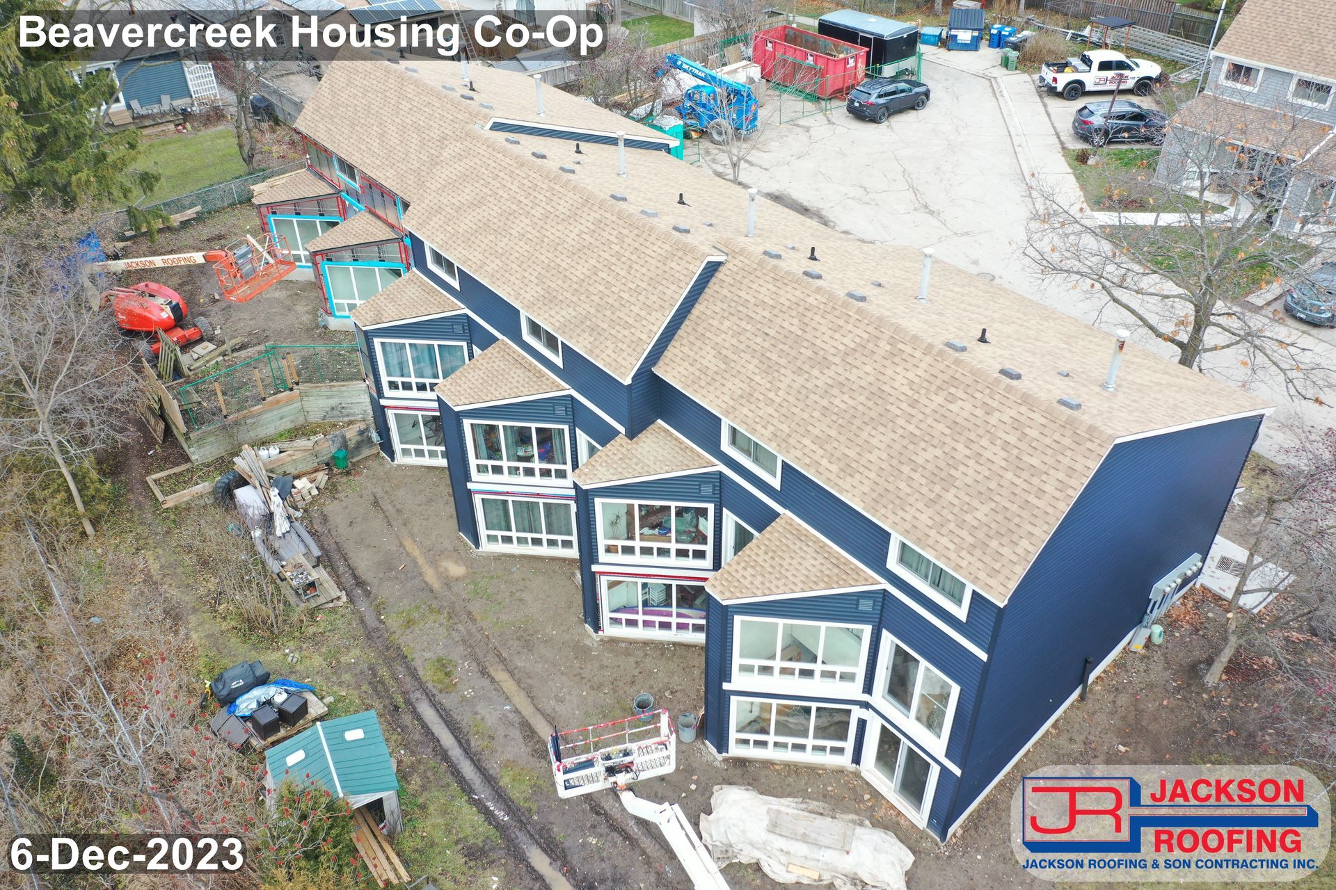 An aerial view of the beavercreek housing co-op