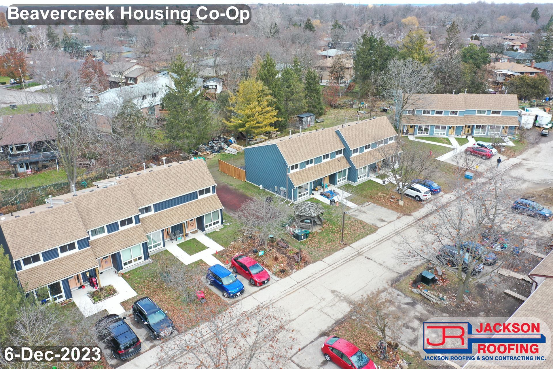An aerial view of the beavercreek housing co-op