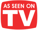 A red and white as seen on tv logo