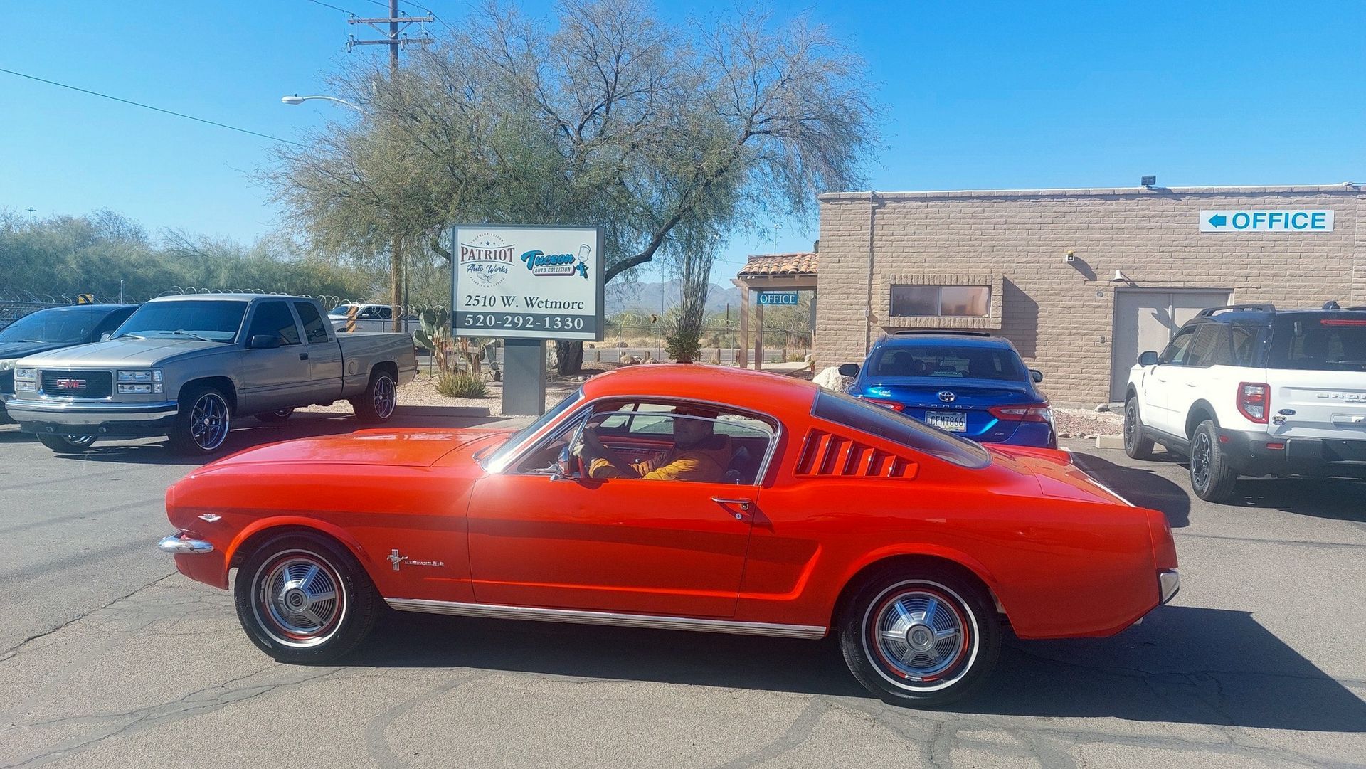 a classic ford mustang car