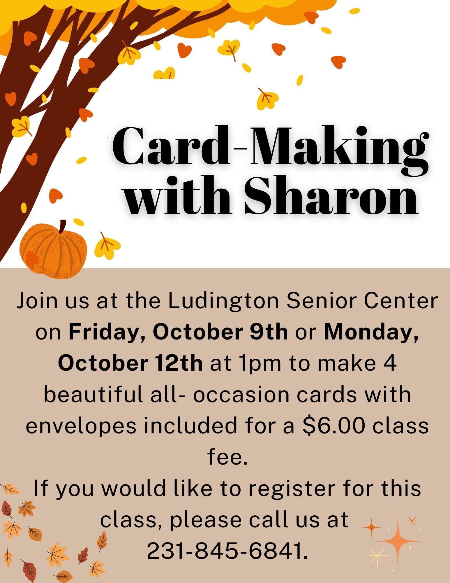 Flyer for Card Making with Sharon