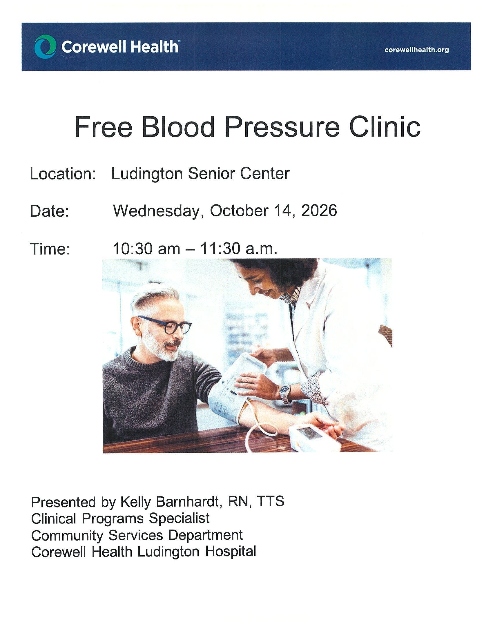 Flyer for Blood Pressure Clinic