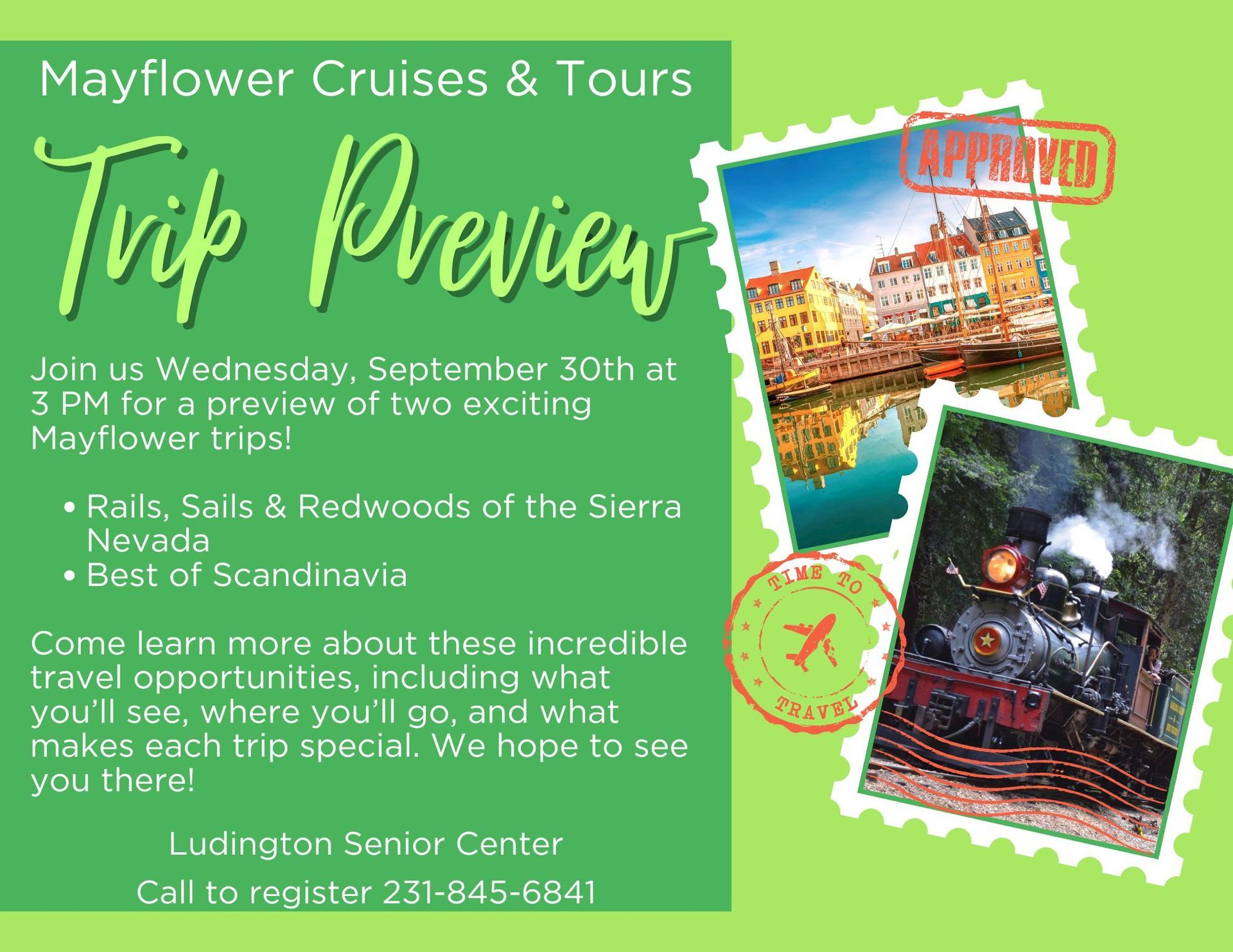 Flyer for Mayflower Cruises and Tours Trip Preview