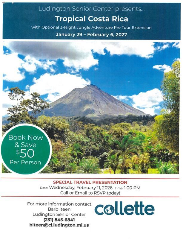 Flyer for Tropical Costa Rica Trip