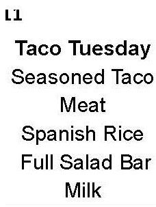 daily menu