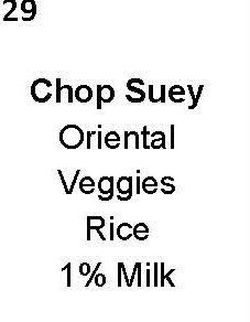 daily menu