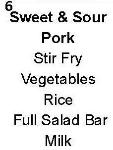 daily menu