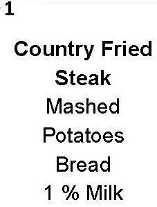 daily menu