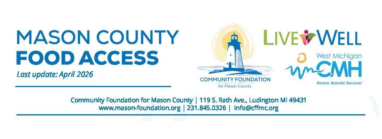 Get the Mason County Food Access guide. Mason County Food Access Guide partner logos