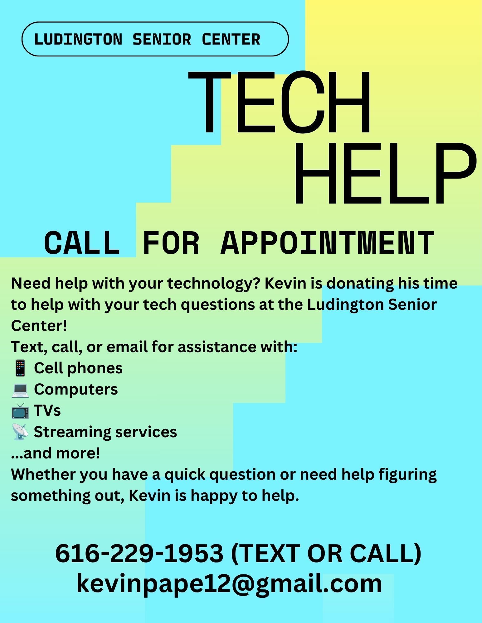 Flyer for Tech Help