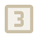 Beige square icon with a white border and a large number 3 in the center