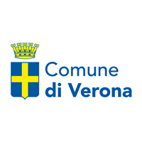 Il logo del comune di verona è blu e giallo con una corona.