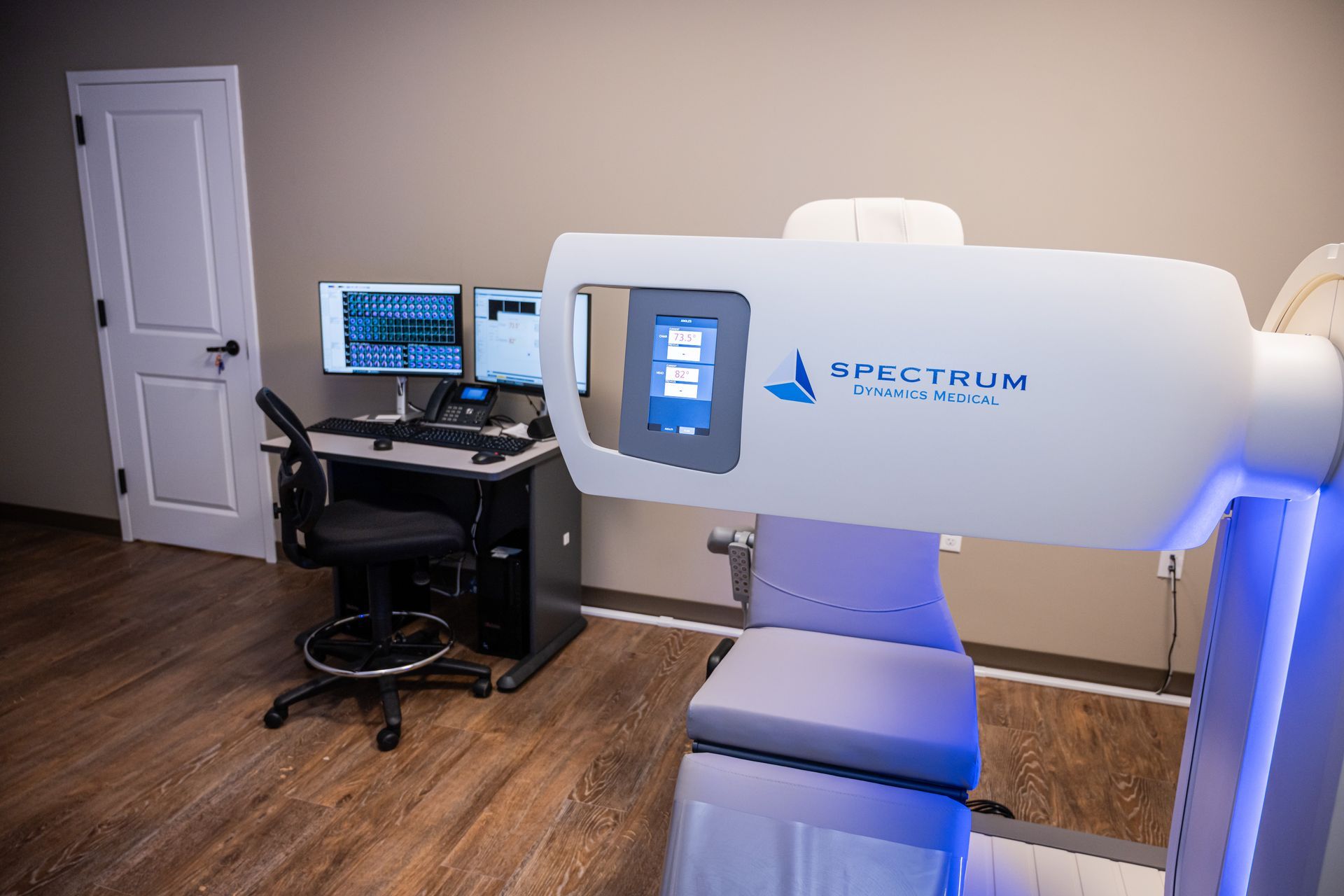 Medical machine labeled 