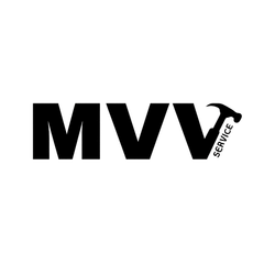 Zwart "MW"-logo met een hamericoon en het woord "SERVICE" in kleine letters op een witte achtergrond.