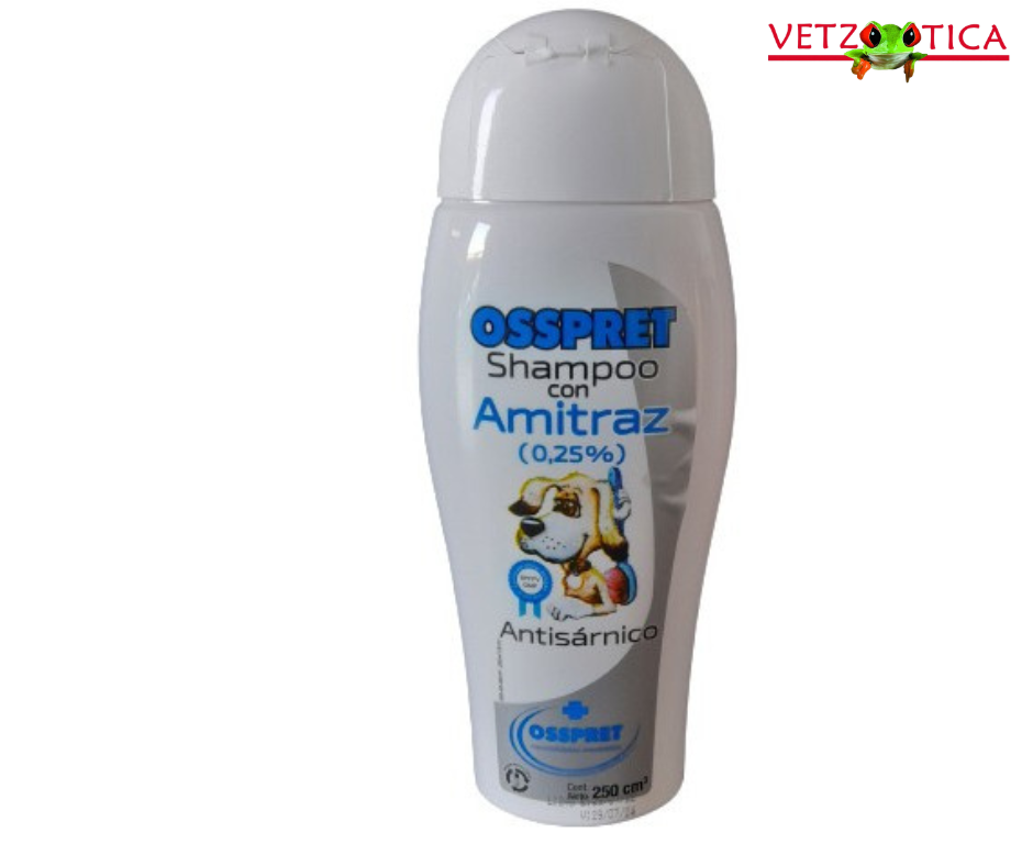Shampoo Osspret® Amitraz 0,25% – Antisárnico y Garrapaticida