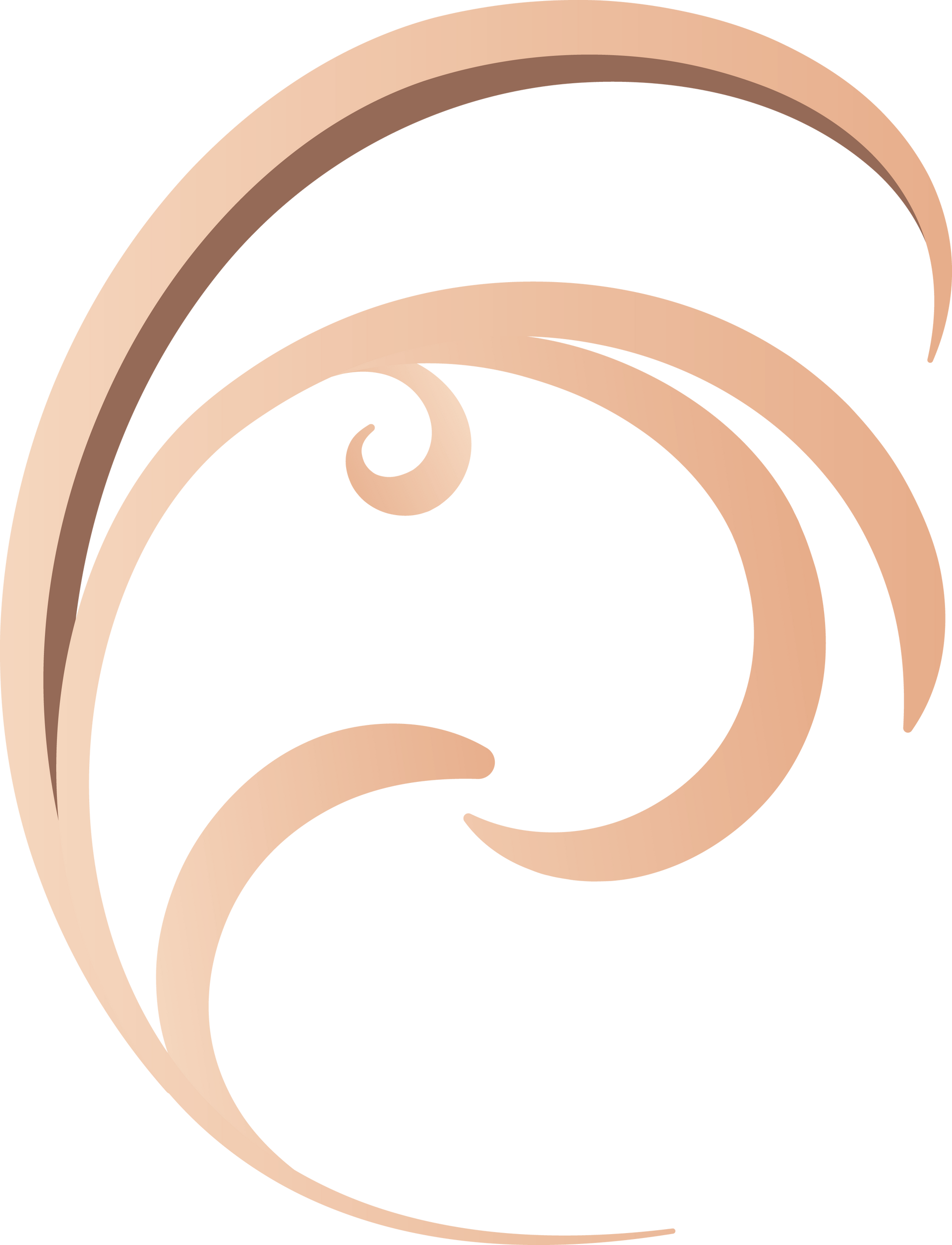 A drawing of a swirl on a white background