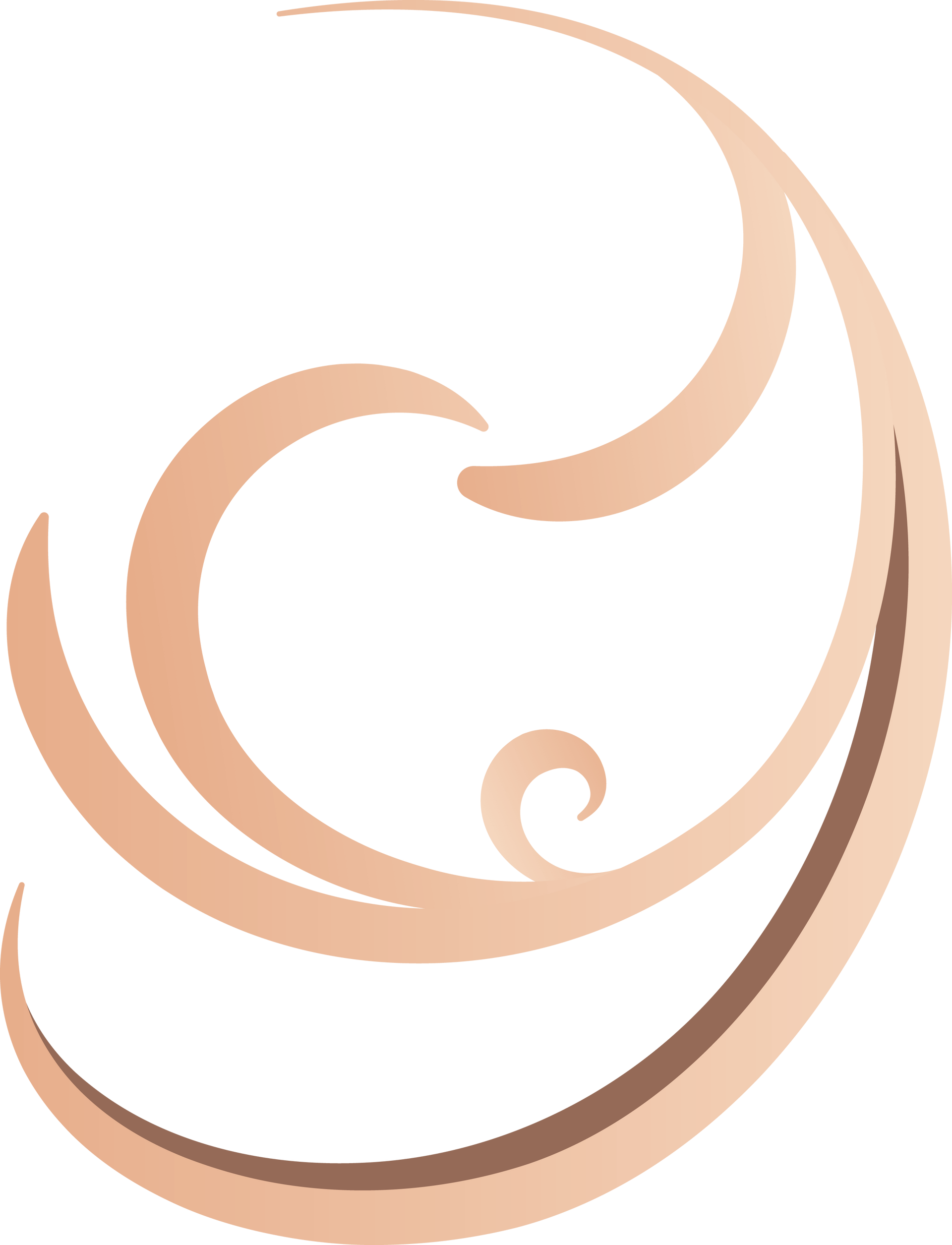 A drawing of a swirl on a white background.
