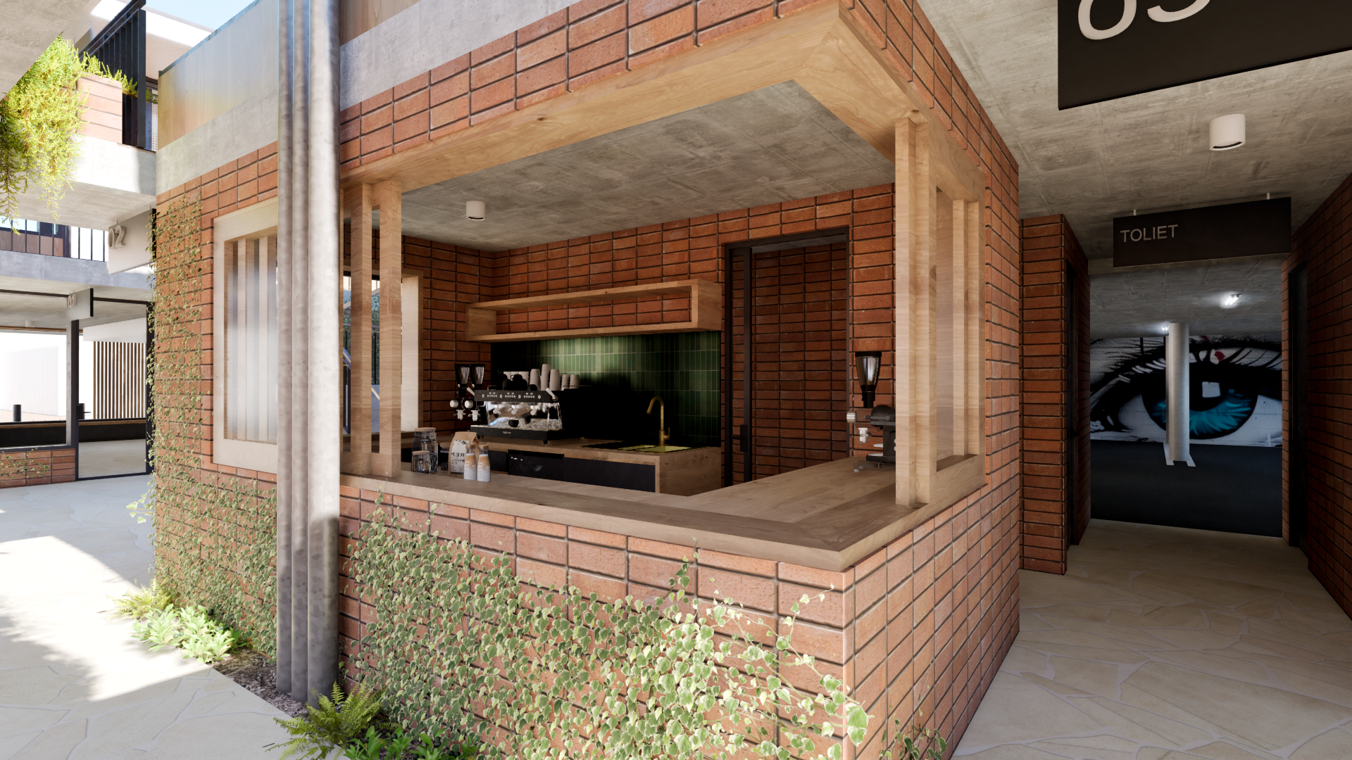coffee kiosk design modern.