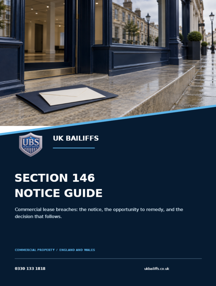 UK Bailiffs Section 146 Guide brochure cover