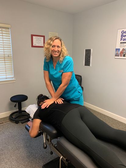 Dr. Vicki treating a patient