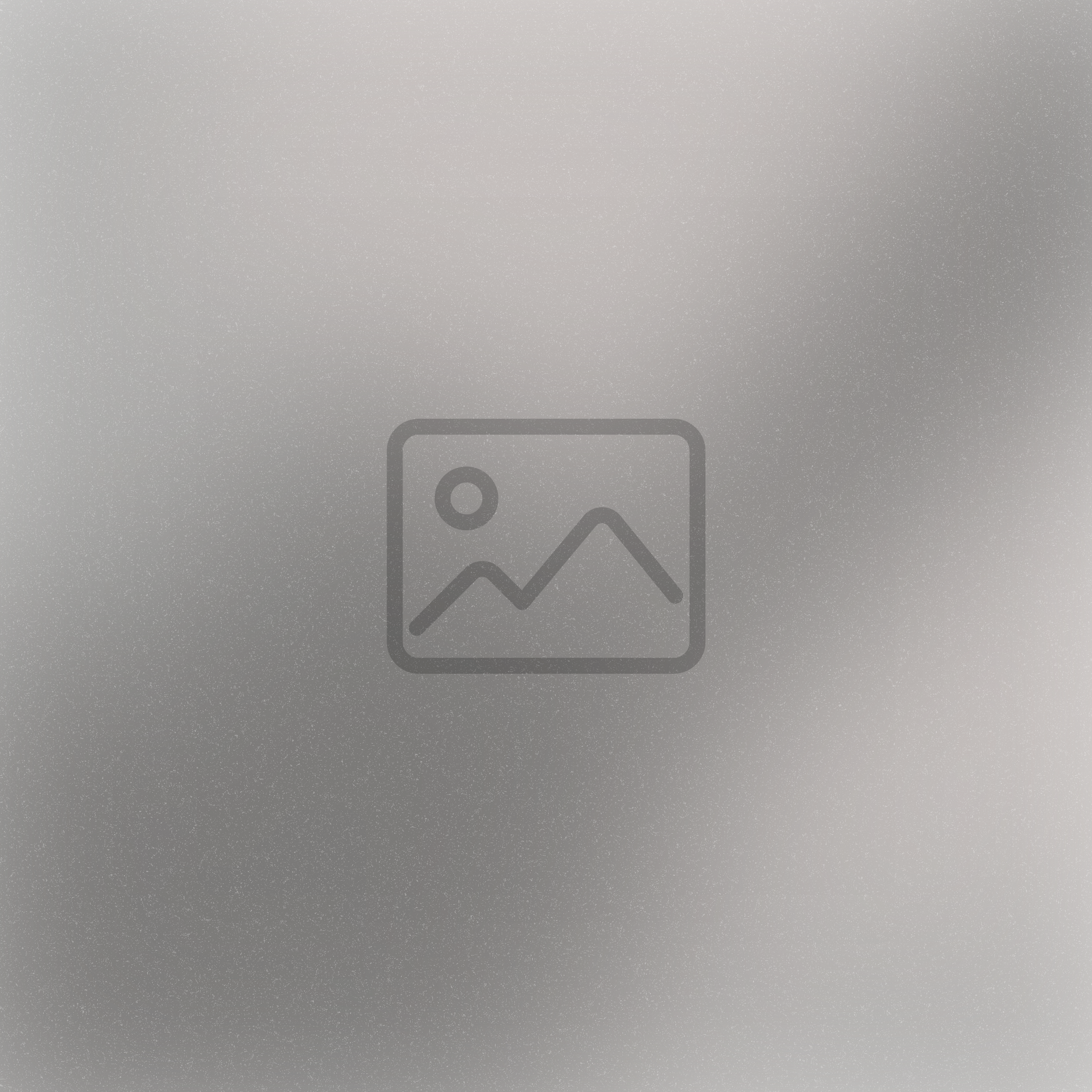 Gray, textured background with a centered, minimalist outline icon of a mountain landscape inside a rectangular frame.