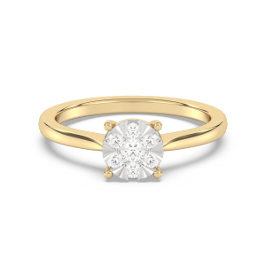 Gouden trouwring met diamant