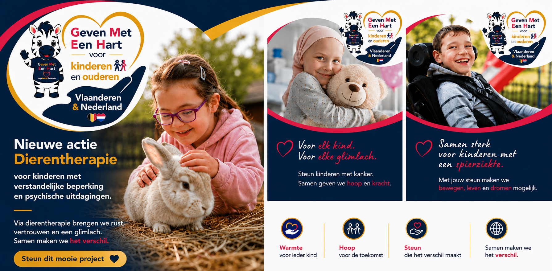 Van 72% naar 81% overlevingskans 
Dankzij jouw donatie
Een mooie vooruitgang, maar we zijn er nog niet. 100% genezing van kinderkanker, dát is ons doel. Want nog steeds overleeft 1 op de 5 kinderen het niet. Door wetenschappelijk onderzoek ontdekken we steeds meer over kinderkanker en stijgt de overlevingskans van zieke kinderen. Hiervoor is elke donatie of actie meer dan welkom. Help je mee? 