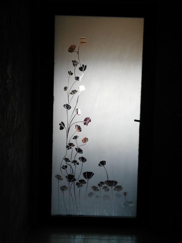 porta a vetri opaca