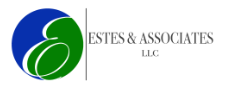 Estes & Associates LLC logo with green and blue circular graphic on white background