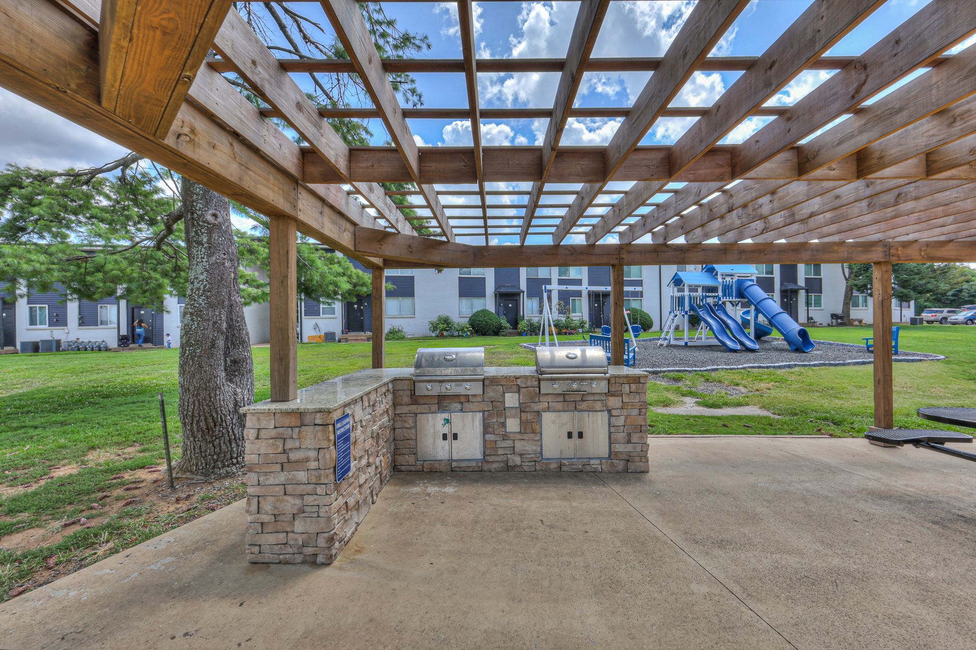 Photo of a comunity grill area