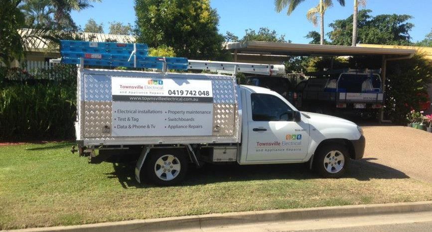 White Pick Up Vehicle Service — Townsville Electrical and Appliance Repairs In Aitkenvale, QLD