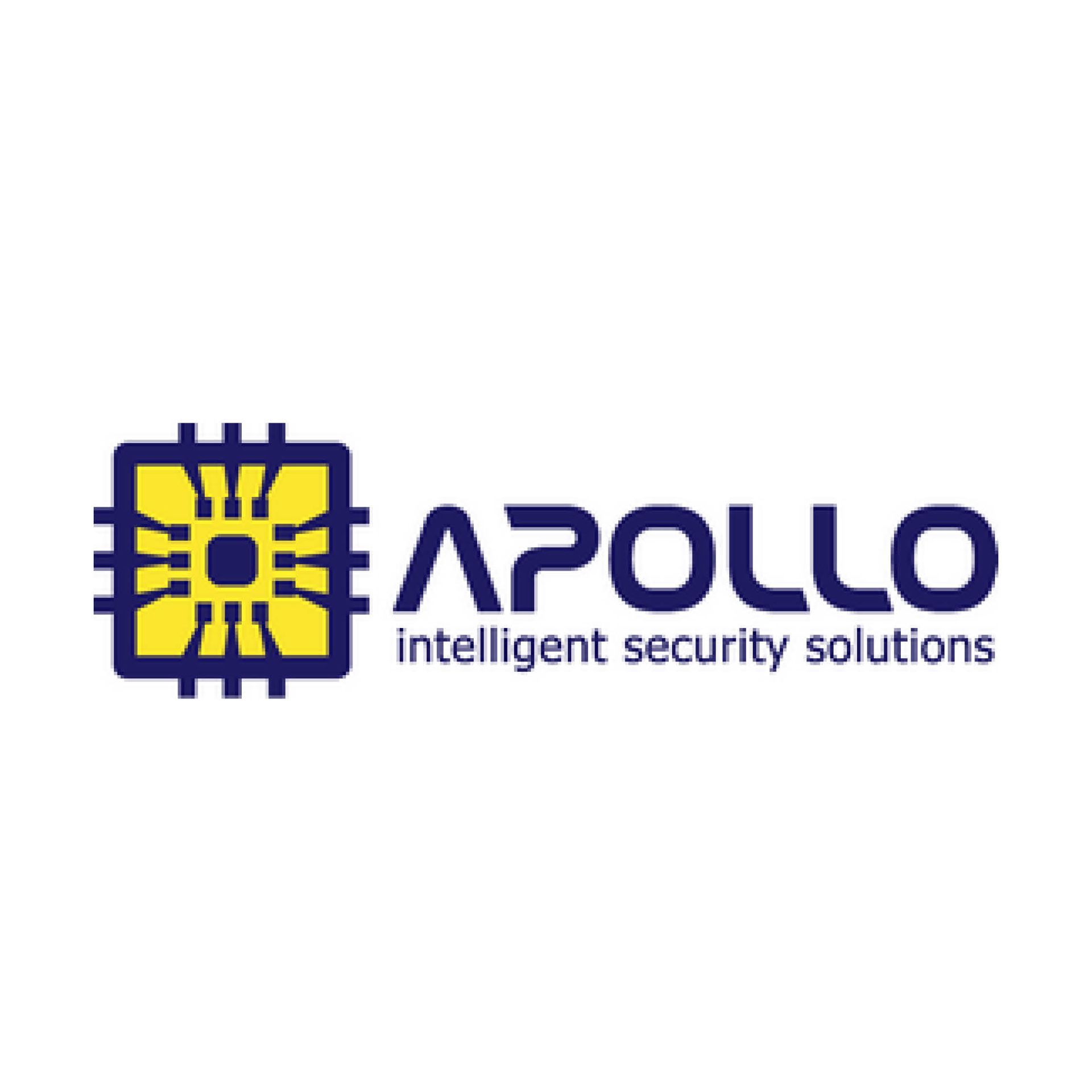 Apollo intelligent security solutions logo on a white background