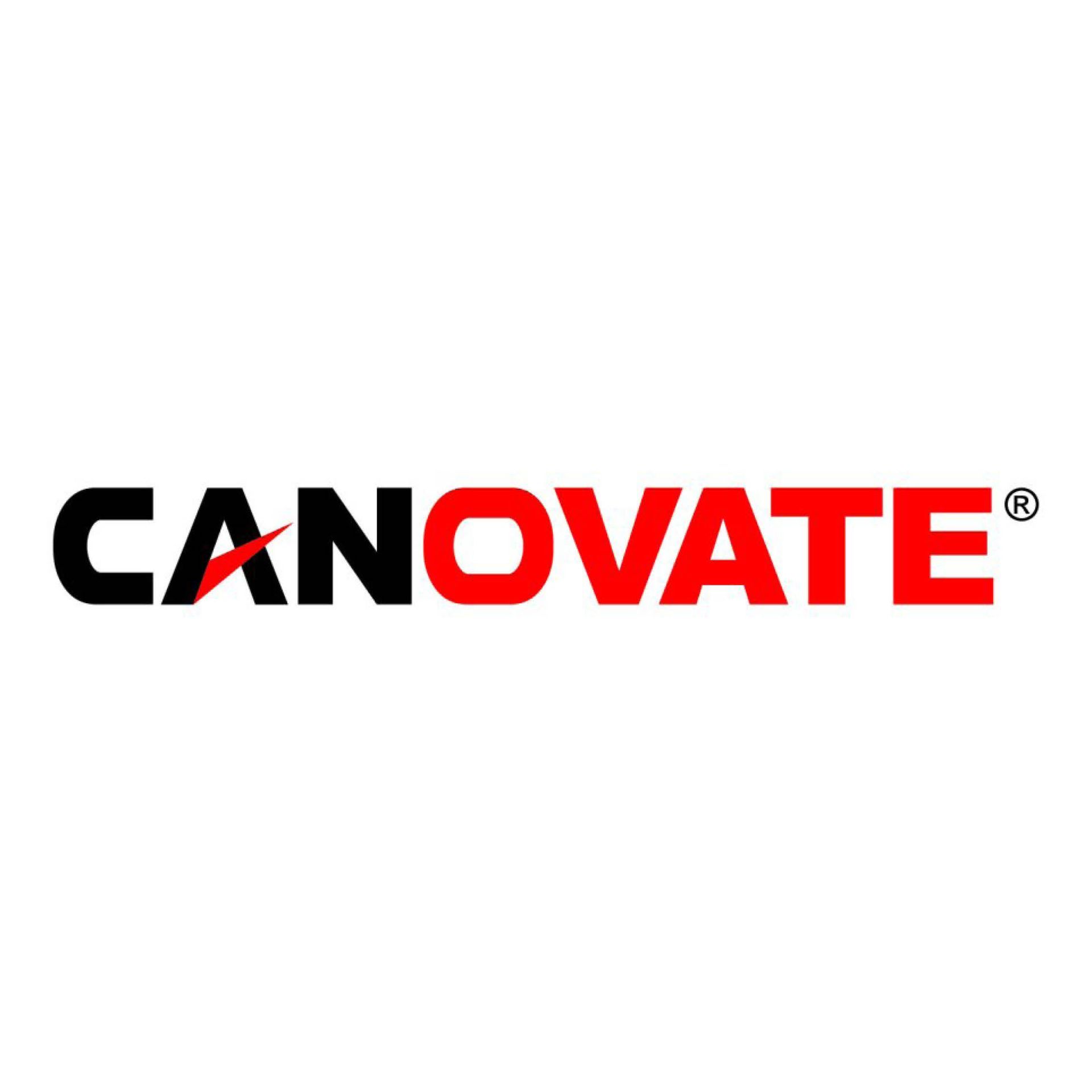 The canovate logo is red and black on a white background.