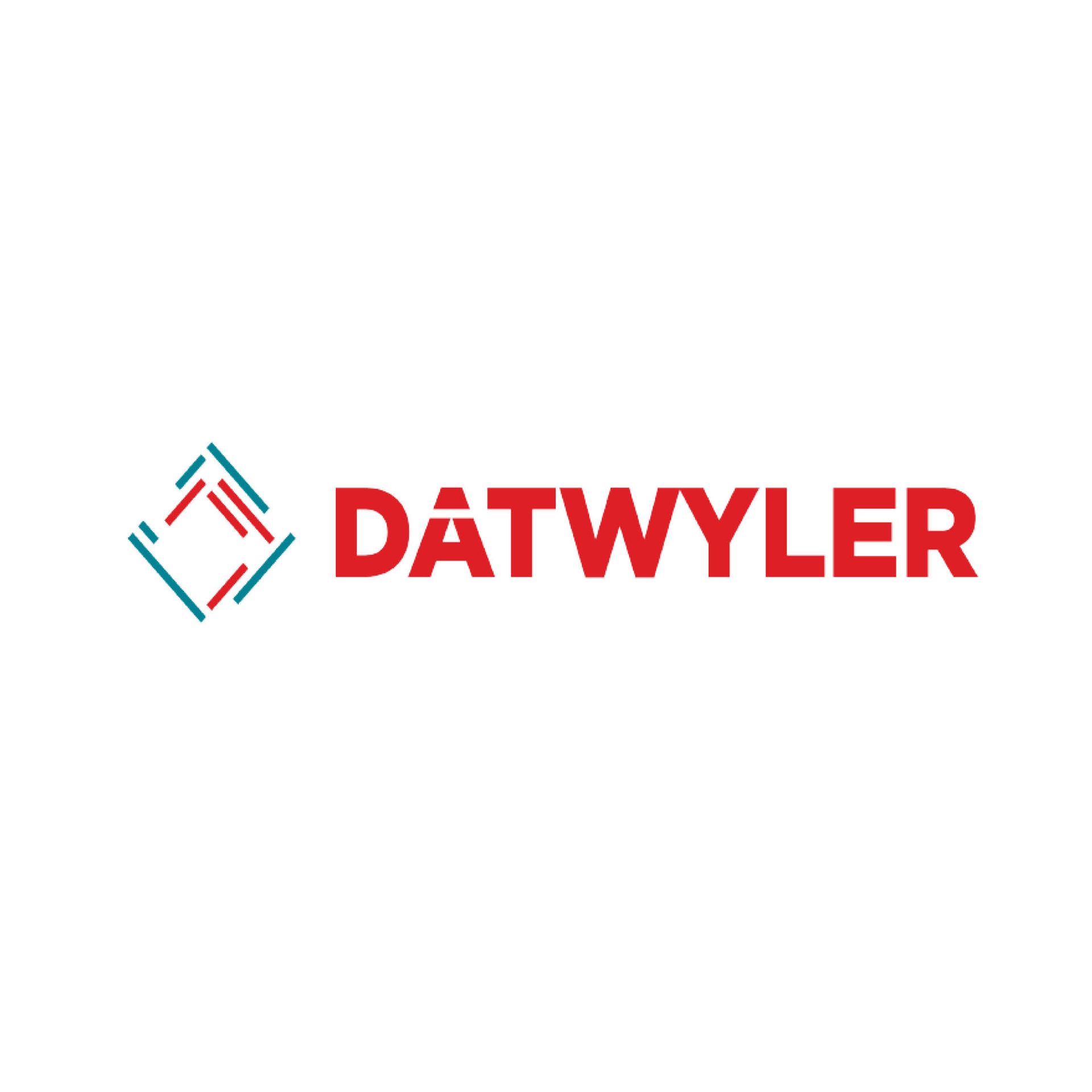 A red and green logo for datwyler on a white background.