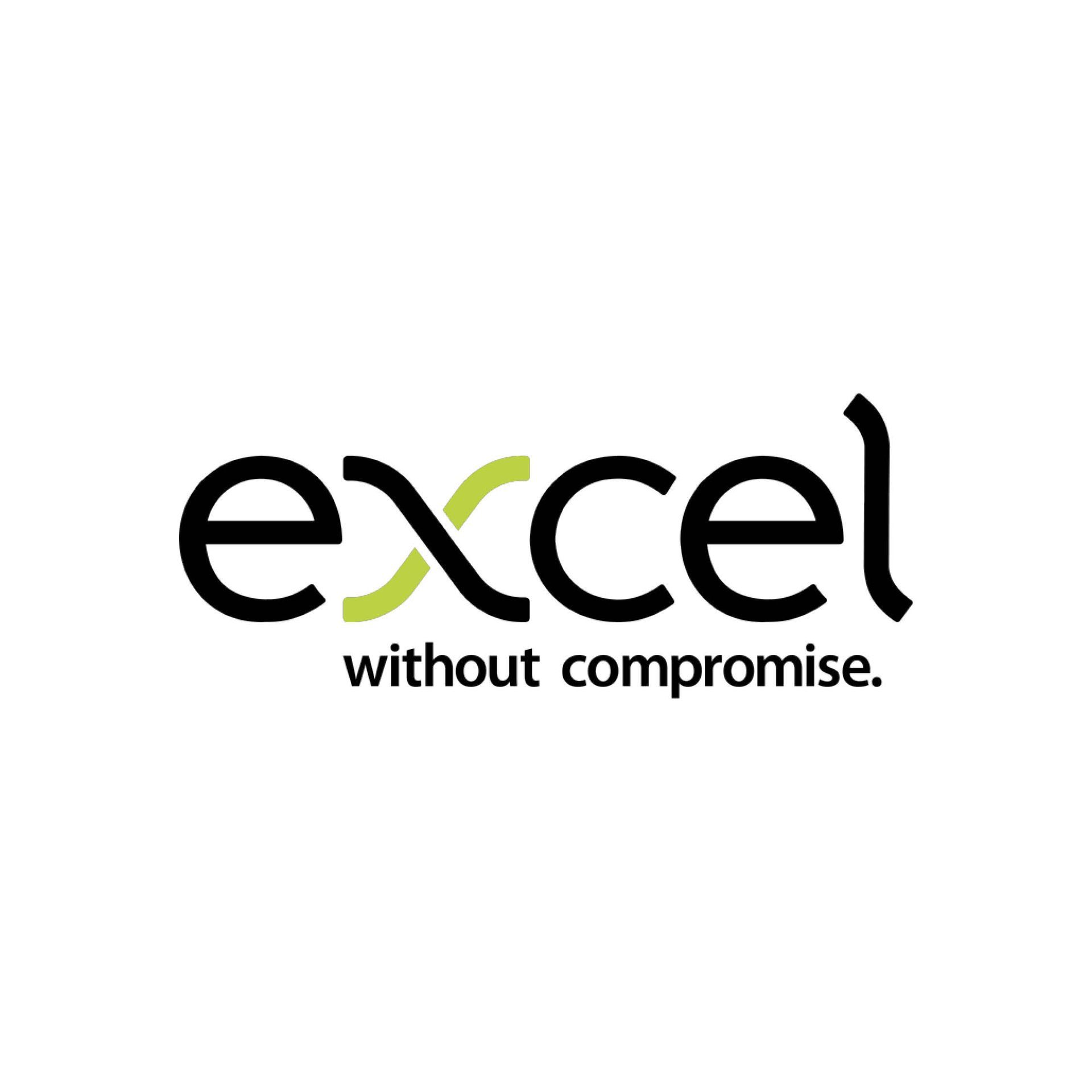 A logo for excel without compromise on a white background