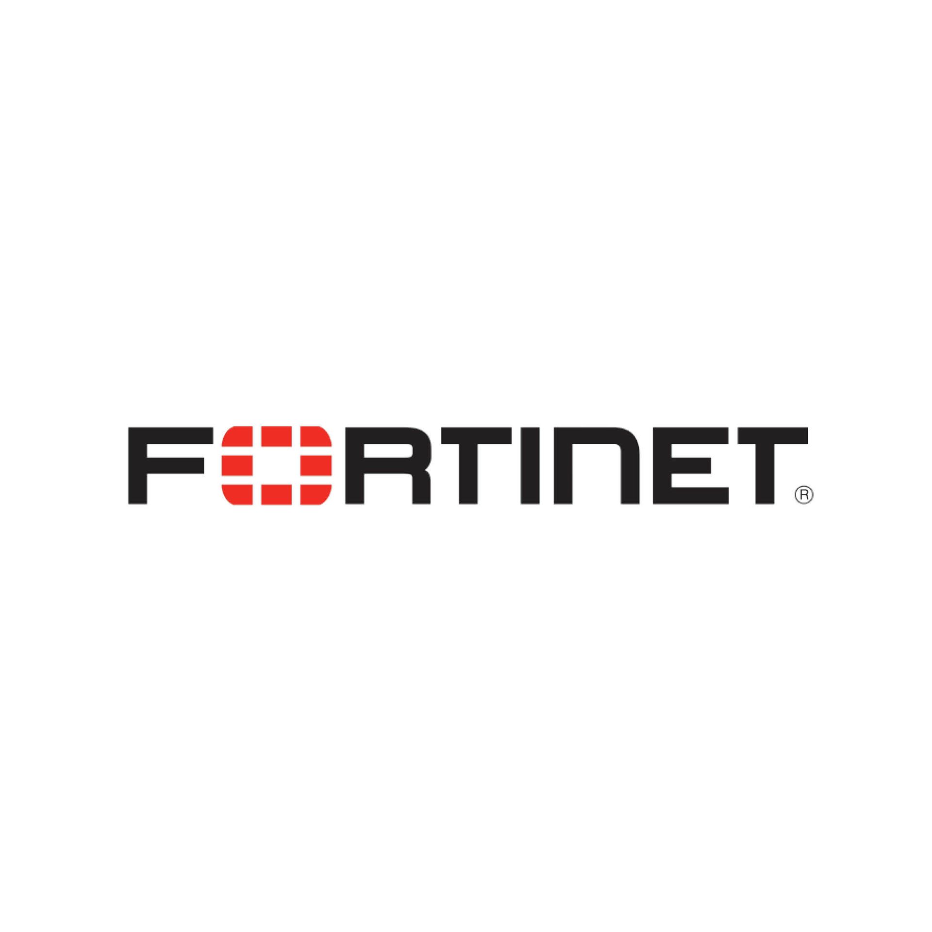 The fortinet logo is on a white background.