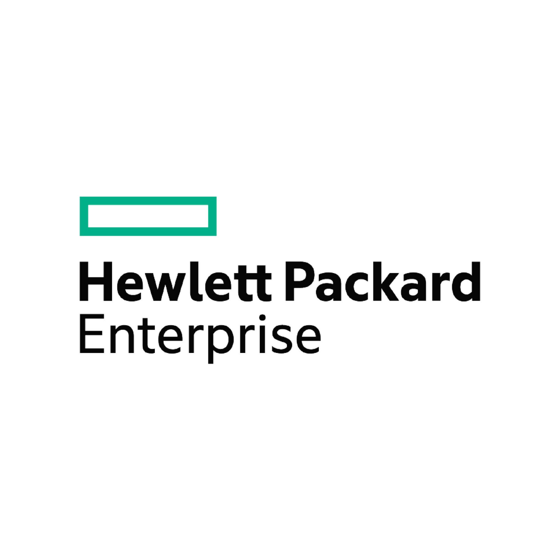 The hewlett packard enterprise logo is on a white background.