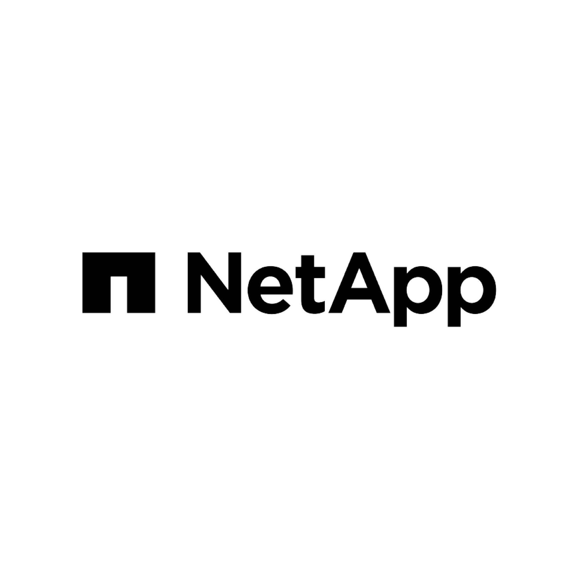 The netapp logo is black and white on a white background.