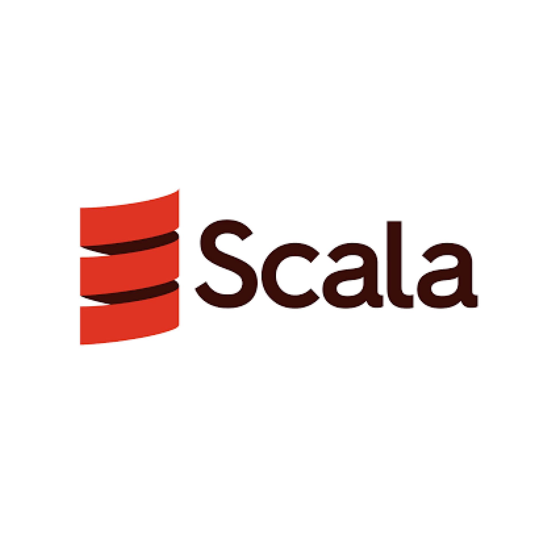 The scala logo is a red and black logo on a white background.