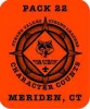 Orange Pack 32 patch with black compass emblem and text “Meriden, CT” | Expert Auto Service & Licensing