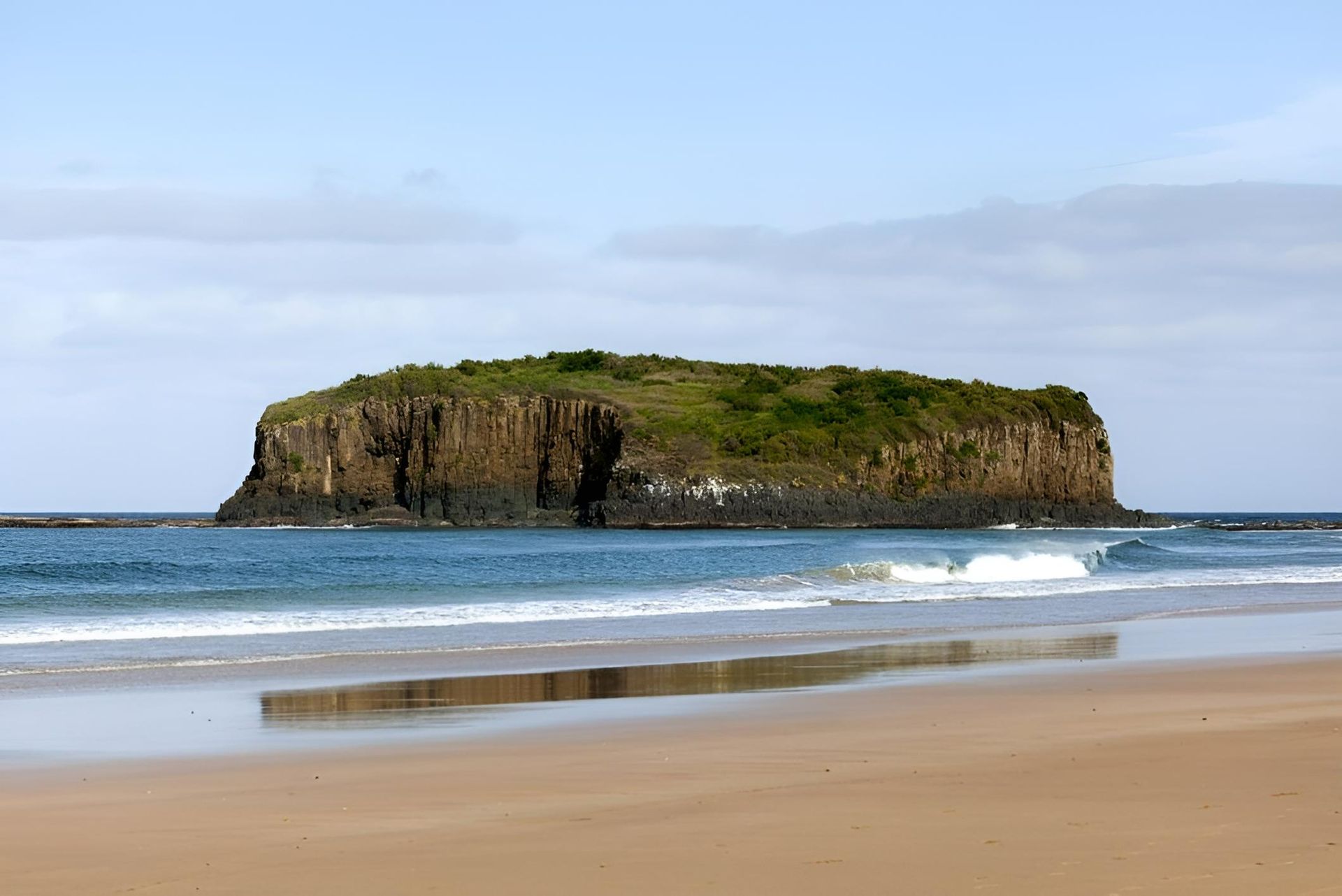 Small Flat-Topped Island With Cliffs And Green Vegetation — JSF Interiors Goulburn in Shellharbour, NSW