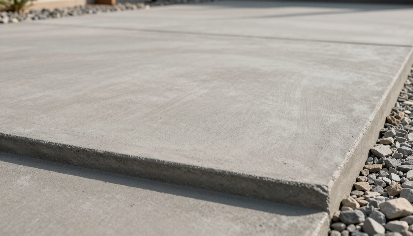 Cracked concrete driveway in Northern Virginia needing repair or replacement.