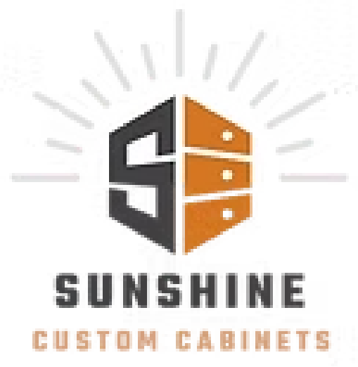 Logo for Sunshine Custom Cabinets featuring a stylized 