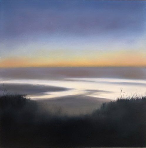 Sky Stones, 2019, 6 inches by 24 inches, oil on panel