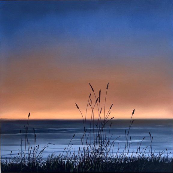 Sky Stones, 2019, 6 inches by 24 inches, oil on panel