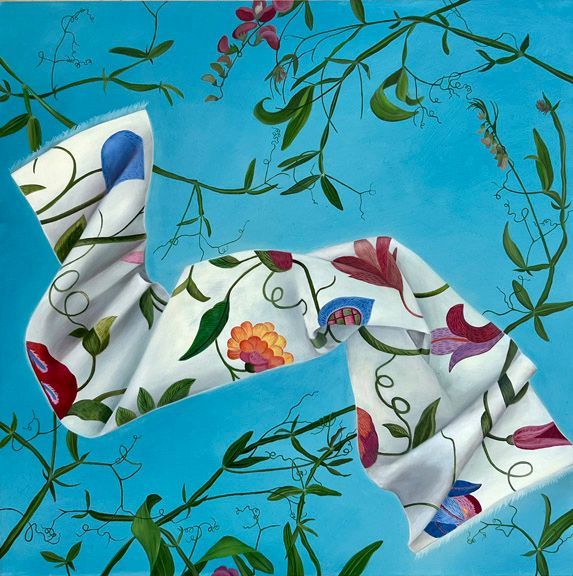 Sky Stones, 2019, 6 inches by 24 inches, oil on panel