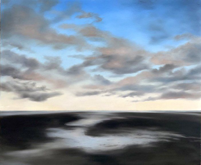 Sky Stones, 2019, 6 inches by 24 inches, oil on panel