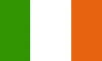 The flag of ireland is green , white and orange.