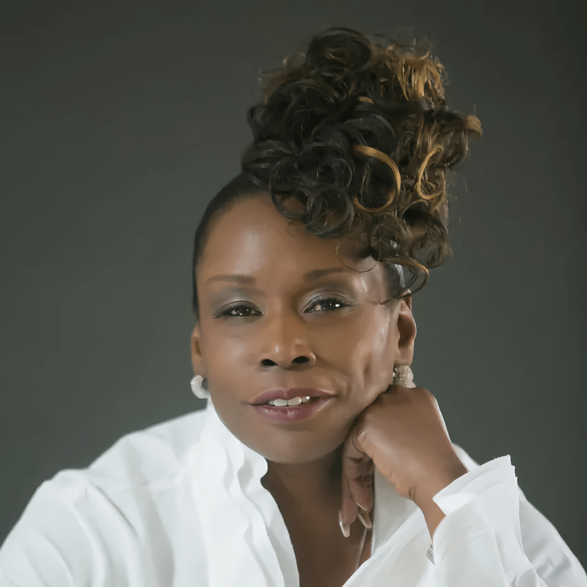 An elegant portrait of Lea Lawrence, esteemed Director at G-Labs UK, radiating expertise and confidence in aesthetic wellness.