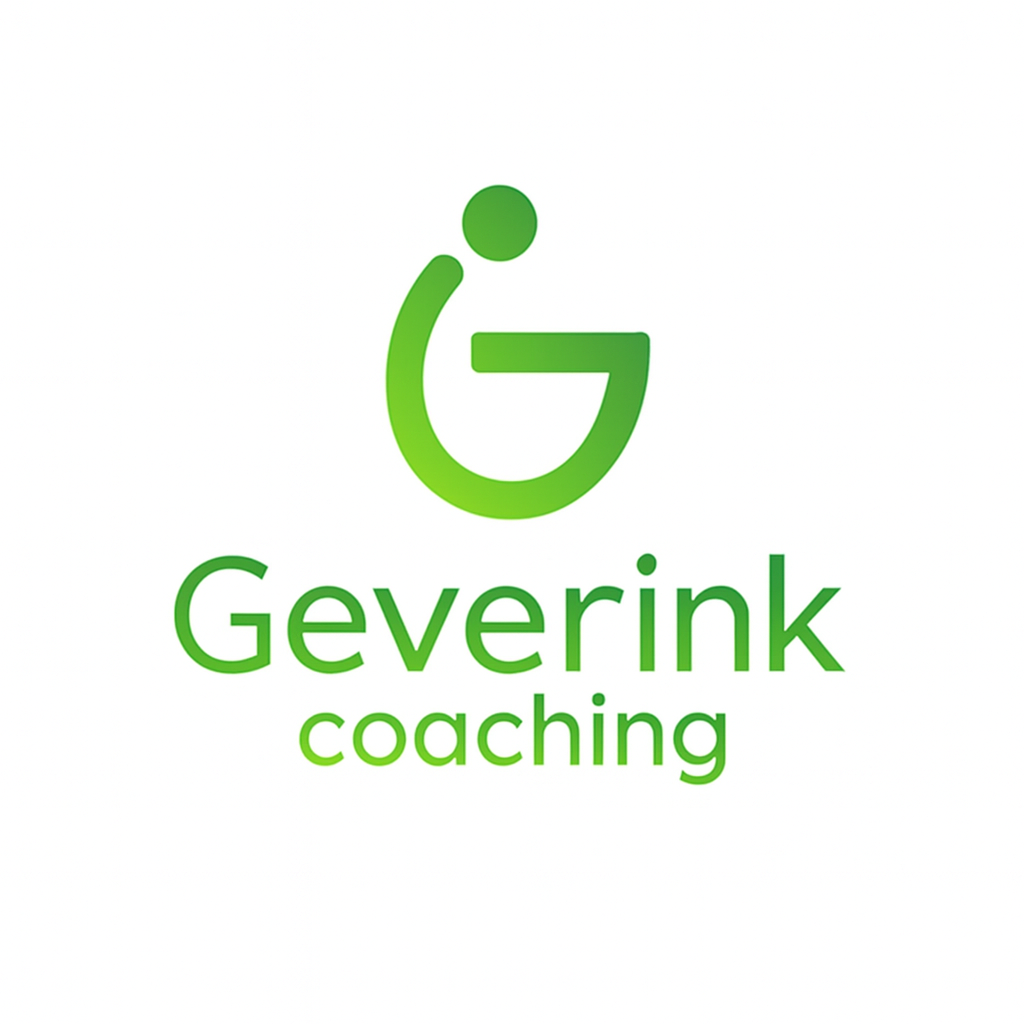 Groen logo met een gestileerde 